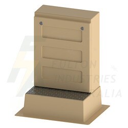 FB3CDEBB beige fibreglass pillar cabinet
